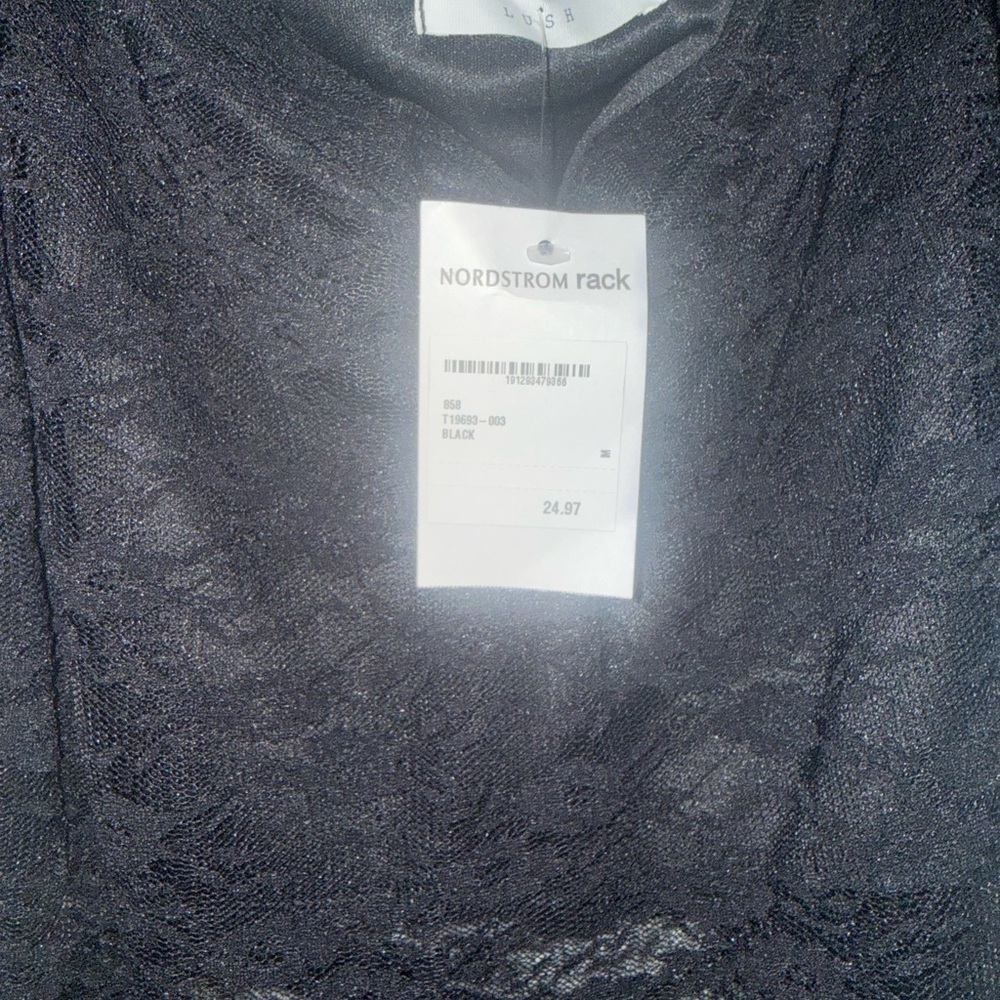 Nordstrom - LUSH- Black Lace top - Picture 3 of 4
